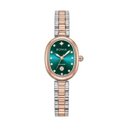 Bonia Elegance BNB10949-2697 Green Sunray Stainless Steel Women Watch 